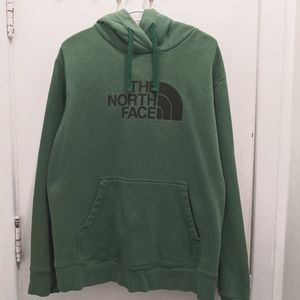 The North face green hoodie L